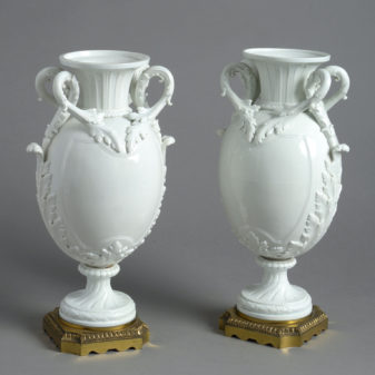 Pair of Vincennes Style Porcelain Vases