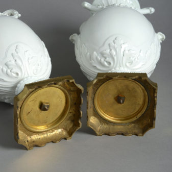 Pair of vincennes style porcelain vases