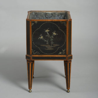 18th century dutch lacquer-mounted teestoof, jardiniere or wine cooler