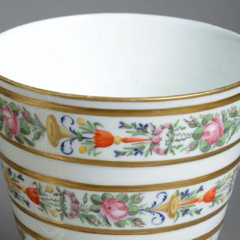 Pair of charles x paris porcelain cache-pots