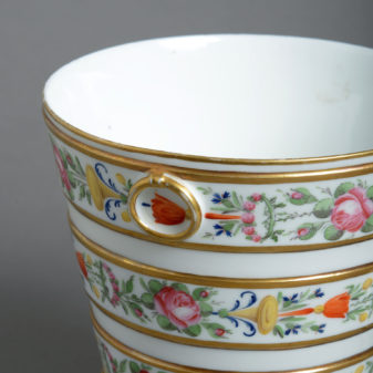 Pair of charles x paris porcelain cache-pots