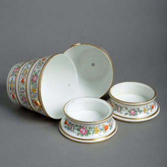 Pair of charles x paris porcelain cache-pots