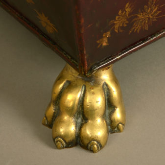 An early 19th century regency period tole coal bin