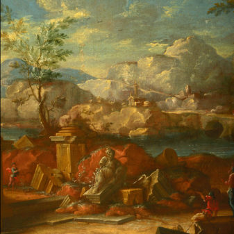 An early 18th century capriccio landscape