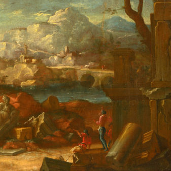 An early 18th century capriccio landscape