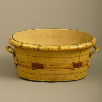 A 19th Century Tole Planter with Faux Bamboo Decoration