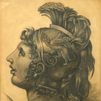 An early 19th century regency pencil sketch depicting mars