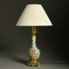 A 19th century famille rose porcelain vase as a table lamp