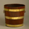 A george iii period mahogany and brass peat bucket