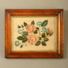 A Mid-19th Century Victorian Period Floral Still Life Velvet Painting