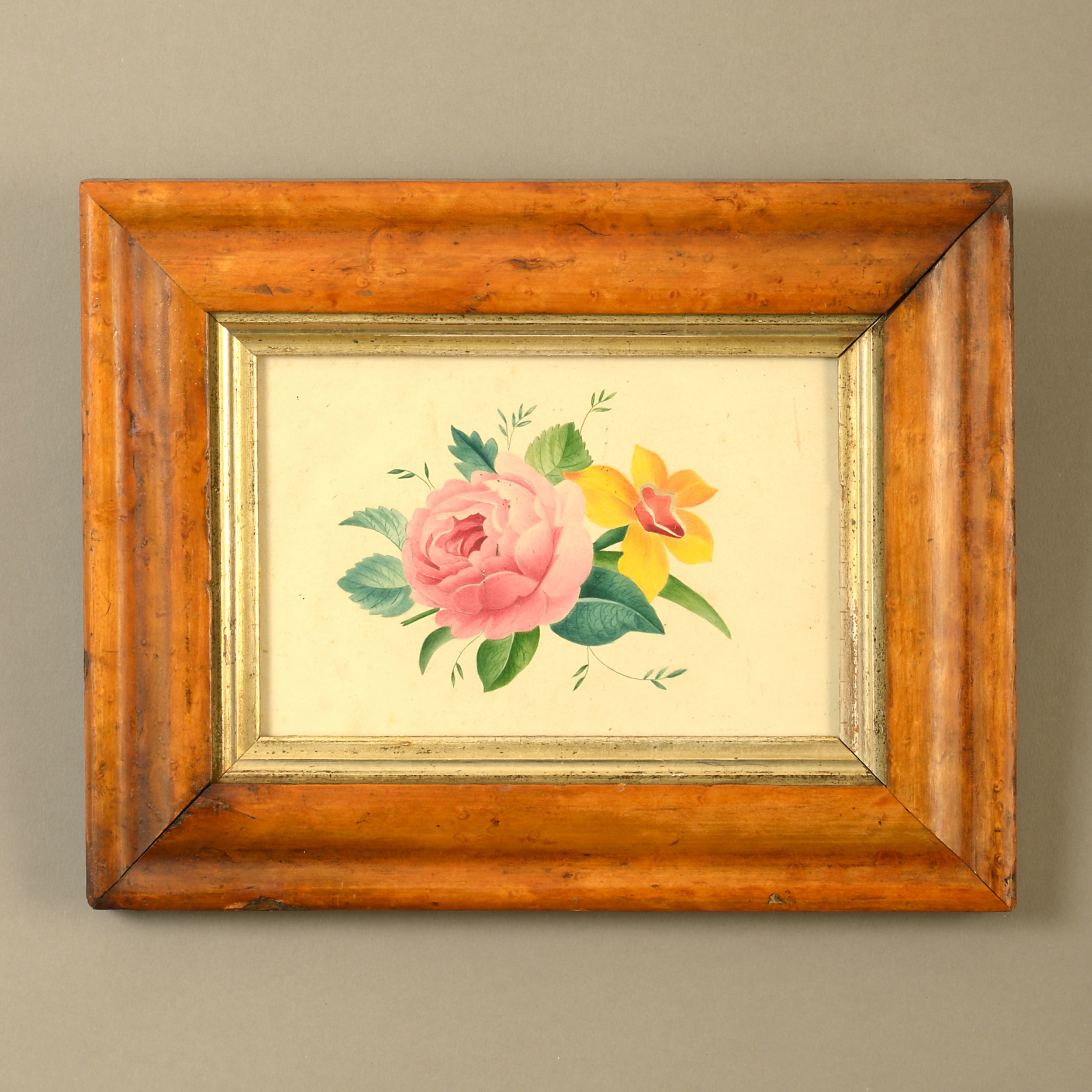 A mid-19th century victorian floral watercolour A mid-19th century victorian floral watercolour