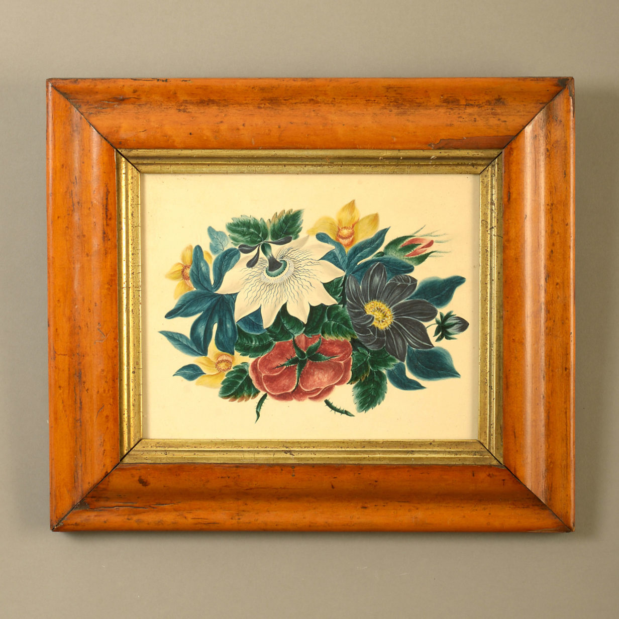 A mid-19th century victorian floral watercolour still life study