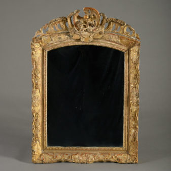 An Early 18th Century Louis XV Period Giltwood Mirror