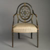A late 18th century george iii period ebonised open armchair - james wyatt
