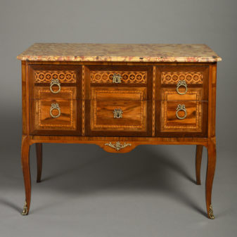 A fine 18th century louis xvi period parquetry commode