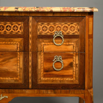 A fine 18th century louis xvi period parquetry commode