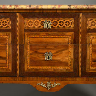 A fine 18th century louis xvi period parquetry commode