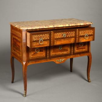 A fine 18th century louis xvi period parquetry commode