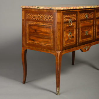A fine 18th century louis xvi period parquetry commode