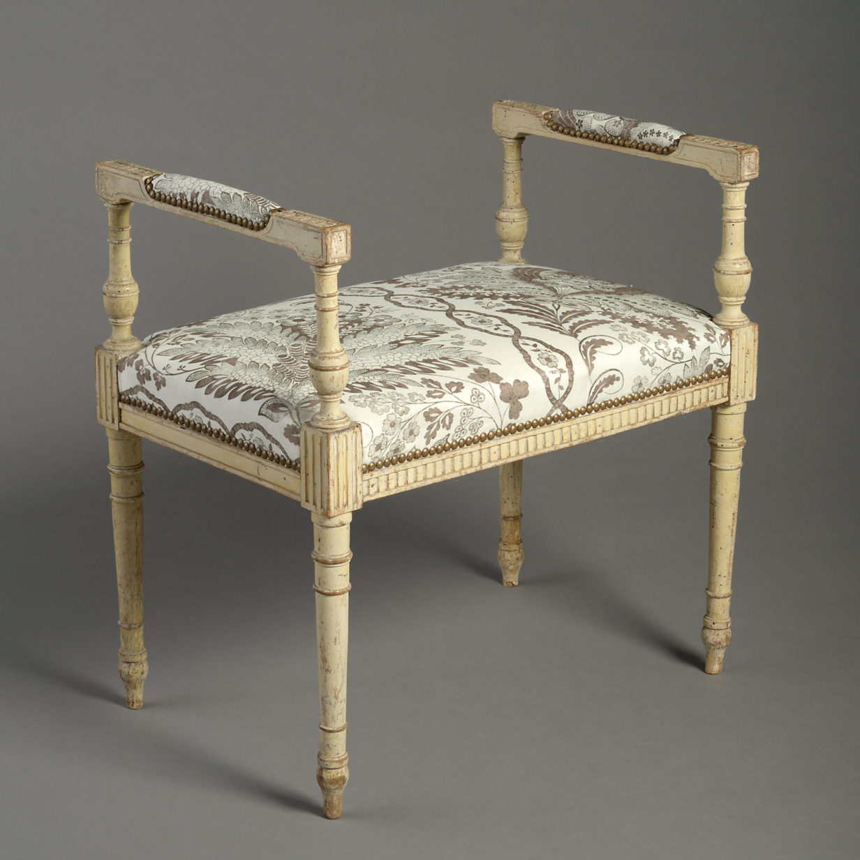 A 19th century painted stool in the louis xvi style