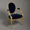 A late 18th century george iii period adam giltwood armchair