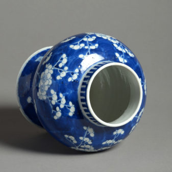 A 19th century blue and white porcelain vase