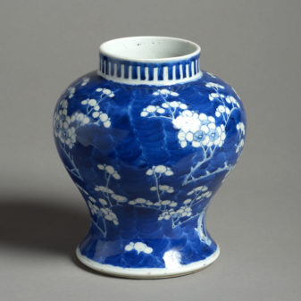 A 19th century blue and white porcelain vase