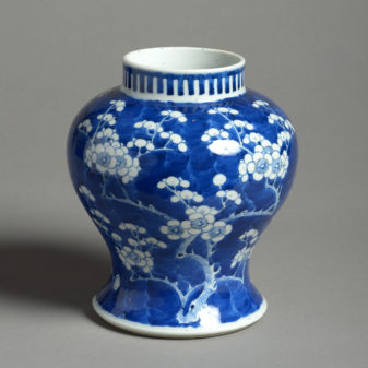 A 19th century blue and white porcelain vase