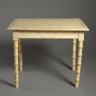 A 19th century faux bamboo side table
