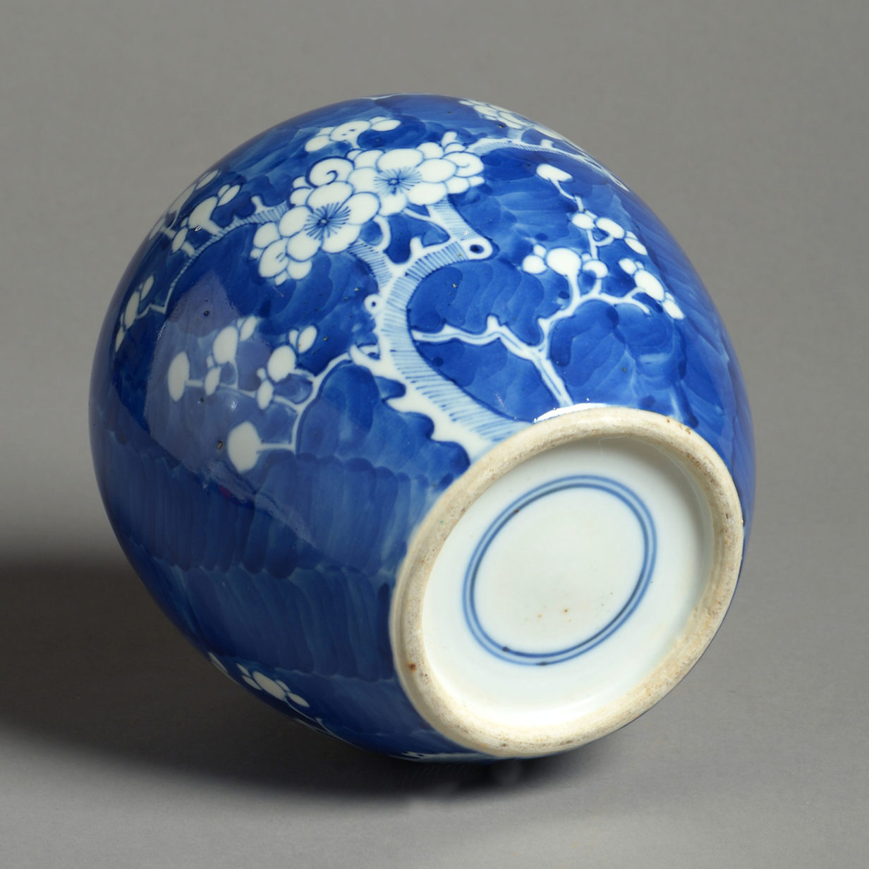A 19th century blue and white porcelain jar