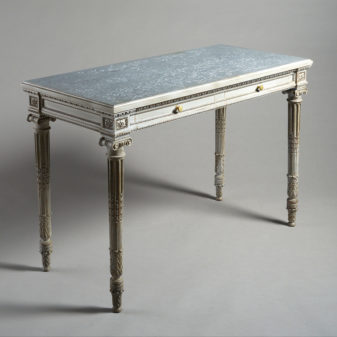 A 19th century carved painted louis xvi style side table
