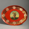 An early 19th century regency period red tole tray