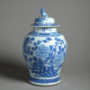 An 18th Century Blue & White Porcelain Vase and Cover