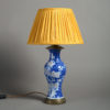 A 19th Century Blue and White Porcelain Vase as a Lamp