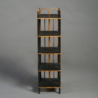 A mid 19th century victorian bamboo shoe rack