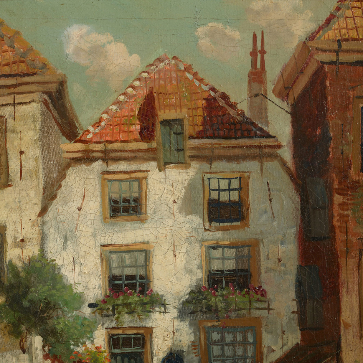 An early 20th century impressionist townscape