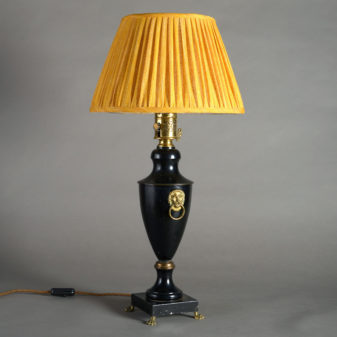 A 20th Century Regency Style Tole Lamp Base
