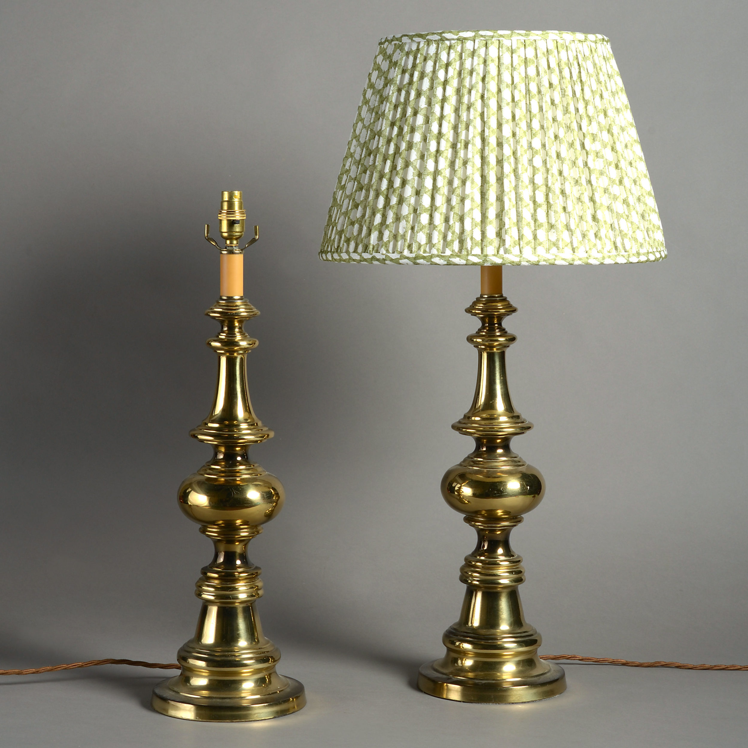 Timothy Langston Fine Art Antiques, Large Brass Table Lamps
