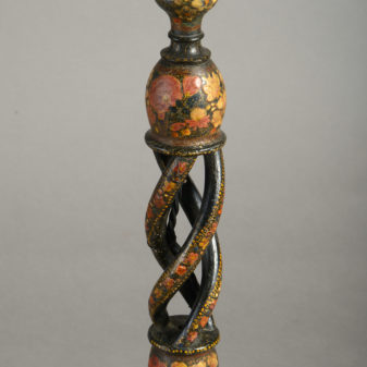 An early 20th century kashmiri table lamp