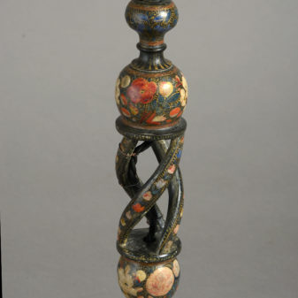 An early 20th century kashmiri table lamp