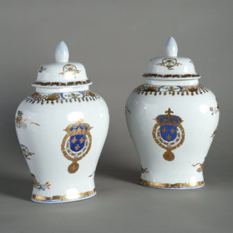 A Pair of Late 19th Century Samson Vases