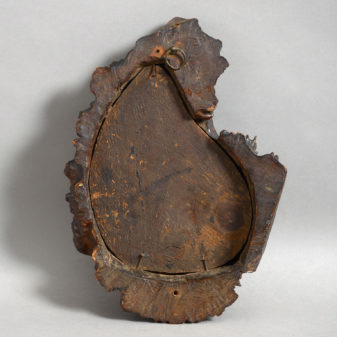 A rare 19th century burr or root-work grotto mirror