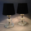A Pair of Vintage Glass Table Lamps