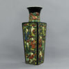 A qing dynasty famille noire square vase