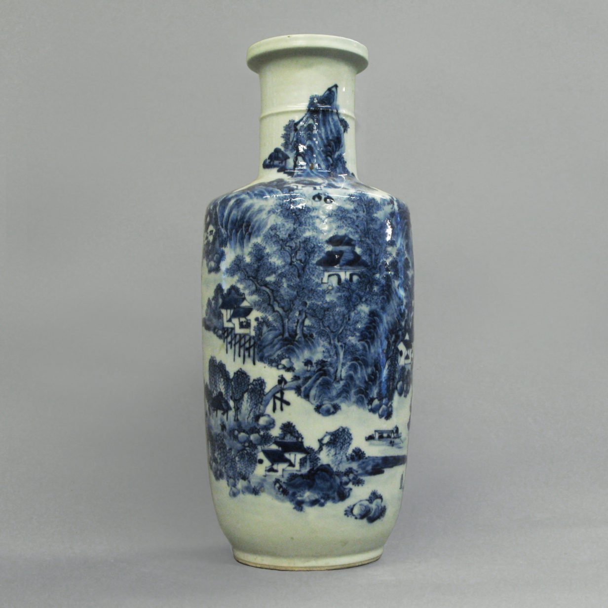 A blue and white porcelain vase