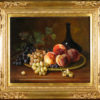 Still life of grapes & peaches