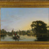 Charles deane - early 19th century oil of a view on the thames at twickenham