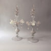 A pair of venetian glass candelabra