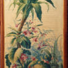 A large colonial painted silk and linen panel