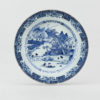 A qianlong period blue and white porcelain plate